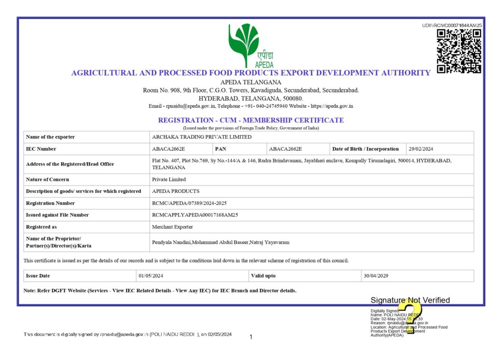 Registration-cum Membership Certificate